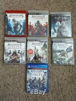 Assassins Creed Collection Lot 7 Games PS3 PS4 Rare Heavy Cotton Flag
