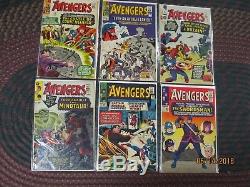 Avengers 26 consecutive early Issues, 3 are CGC graded, issues 5 thru 30