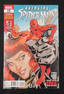 Avenging Spider-man 9 10 + 2nd Print Var 1st Danvers As Capt Marvel Hi Grade