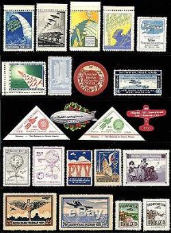 Aviation Cinderellas Spectacular Collection of 142 Diff Zepps, Planes, etc