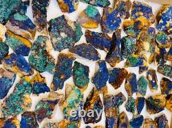 Azurite Raw Crystal Stones Specimen with Malachite, Wholesale Bulk Lot