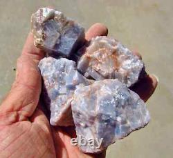 BLUE CALCITE CRYSTALS 1 Size 15-25/lb 1 pc to 25 Lb. Lot Wholesale Pricing