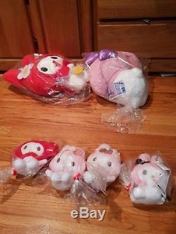BNWT My Melody 6 Plushie Set Strawberry Flowers Cute Sanrio 2018 Japan