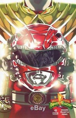 BOOM! Mexico MIGHTY MORPHIN POWER RANGERS #0 ARMORED RED WHITE GREEN Variant
