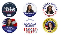 BULK/WHOLESALE Kamala Harris President 2024 buttons Set of 6 Buttons 25-pack