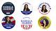 Bulk/wholesale Kamala Harris President 2024 Buttons Set Of 6 Buttons 25-pack