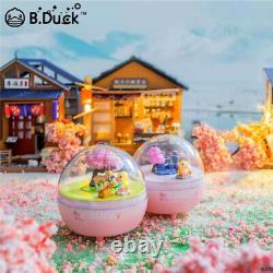 B. Duck Sakura Town Music Box Cute Art Designer Toy Figurine Collectible Figure