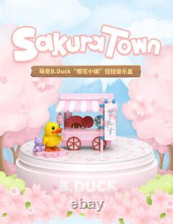 B. Duck Sakura Town Music Box Cute Art Designer Toy Figurine Collectible Figure