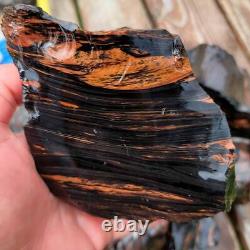 B Grade Tri-Flow Obsidian Rough! Old Stock Lapidary Wholesale