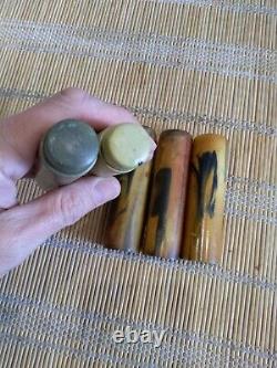 Bakelite Door Handle SET 5 306 gr. BIG Bakelite Catalin Vein Rods USSR