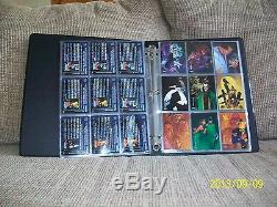 Batman Saga of the Dark Knight complete trading card set in binder