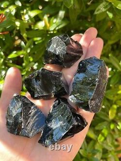 Black Obsidian Rough Stones, Grade A + Raw Black Obsidian, Wholesale Bulk Lot