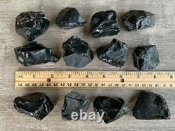 Black Obsidian Rough Stones, Grade A + Raw Black Obsidian, Wholesale Bulk Lot