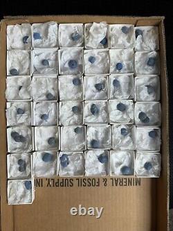 Blue Azurite Nodules Utah Wholesale Mineral Flat Lot Of 37 Pieces Pc. Resale