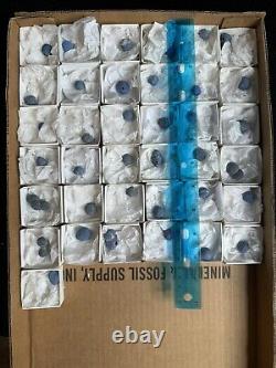 Blue Azurite Nodules Utah Wholesale Mineral Flat Lot Of 37 Pieces Pc. Resale