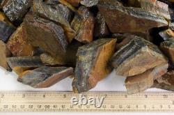 Blue Tiger Eye Rough Rocks for Tumbling Wholesale Stone Crystal (Africa)