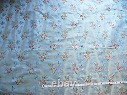 Bty Garden Trail 100% Silk Lampas French Lace Orchid Cornflower Blue 1378