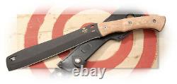 Buck Knives 108 Compadre Chopping Froe, Stainless Steel with Leather Sheath