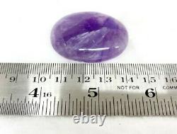 Bulk 50 Pcs KIT Natural Amethyst Thumb Worry Stone with Pouch & Crystal Info Card
