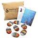 Bulk 50 Pcs Kit Natural Bonded Chakra Thumb Worry Stone With Pouch & Info Cards