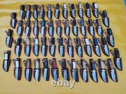 Bulk Lot 50 Custom Hand-Forged Damascus Steel Skinner & Hunting Knives for Men