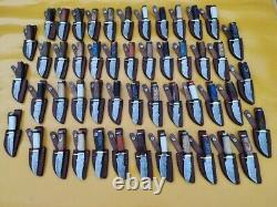 Bulk Lot 50 Custom Hand-Forged Damascus Steel Skinner & Hunting Knives for Men