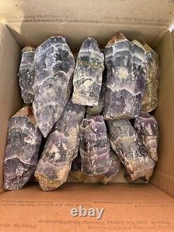 Bulk Wholesale 32 Lb 14 Kg Raw Uncleaned Boreal Chevron Amethyst Auralite