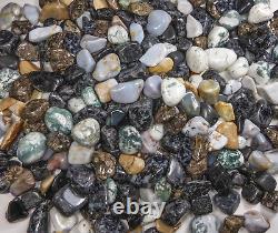 Bulk Wholesale Lot 12 lb Tumbled Gemstone Mixed Crystal Mineral Stone Collection