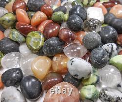 Bulk Wholesale Lot 12 lb Tumbled Gemstone Mixed Crystal Mineral Stone Collection