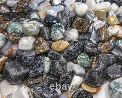 Bulk Wholesale Lot 12 lb Tumbled Gemstone Mixed Crystal Mineral Stone Collection