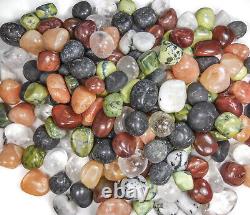 Bulk Wholesale Lot 12 lb Tumbled Gemstone Mixed Crystal Mineral Stone Collection