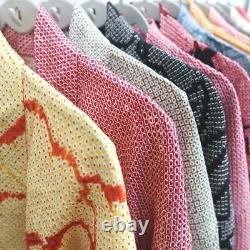 Bundle 12pcs Silk Vintage Full Shibori Haori Wholesale Bulk Free Shipping #487