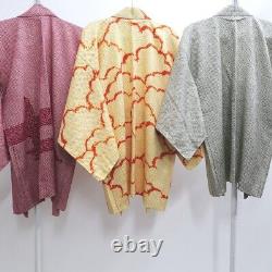 Bundle 12pcs Silk Vintage Full Shibori Haori Wholesale Bulk Free Shipping #487