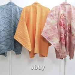 Bundle 12pcs Silk Vintage Full Shibori Haori Wholesale Bulk Free Shipping #487