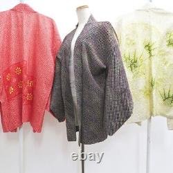 Bundle 12pcs Silk Vintage Full Shibori Haori Wholesale Bulk Free Shipping #487
