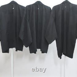 Bundle 15pcs Silk Black Haori Jacket Wholesale Bulk Free Express Shipping #264