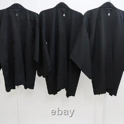 Bundle 15pcs Silk Black Haori Jacket Wholesale Bulk Free Shipping #391