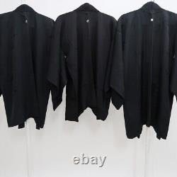 Bundle 15pcs Silk Black Haori Jacket Wholesale Bulk Free Shipping #391
