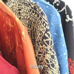 Bundle 15pcs Silk Colored Haori Jacket Wholesale Bulk Free Shipping #341