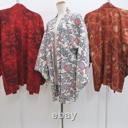 Bundle 15pcs Silk Colored Haori Jacket Wholesale Bulk Free Shipping #352