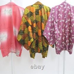 Bundle 15pcs Silk Colored Haori Jacket Wholesale Bulk Free Shipping #396