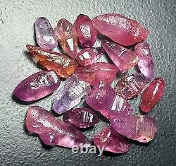 CEYLON RUBY 17.40ct -18pcs SMALL CRYSTAL WHOLESALE PRICE STONE LOT- SRI-LANKA