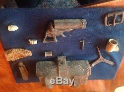CIVIL WAR GETTYSBURG DUG RELIC GROUPING From Gettysburg museum