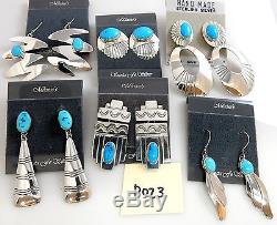 CLOSEOUT Southwest SILVER NEW Handmade Navajo Turquoise Earrings Wholesale p023