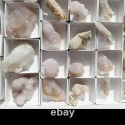 Citrine and White SPIRIT QUARTZ Cactus Crystal Wholesale 34 pcs CCFlat72