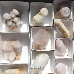 Citrine and White SPIRIT QUARTZ Cactus Crystal Wholesale 34 pcs CCFlat72