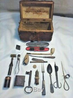 Civil War Era Gentleman's Box All Items 18pcs