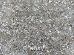 Clear Quartz Semi Tumbled Gemstone Mini Chips 5 10 mm, Wholesale Bulk Lot
