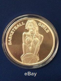 Collection Of Five Adult 1 Oz. Girls In Sports. 999 Fine Silver Nude Coins
