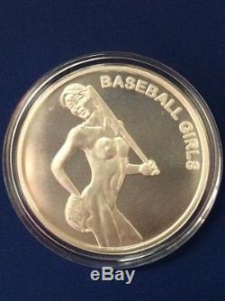 Collection Of Five Adult 1 Oz. Girls In Sports. 999 Fine Silver Nude Coins